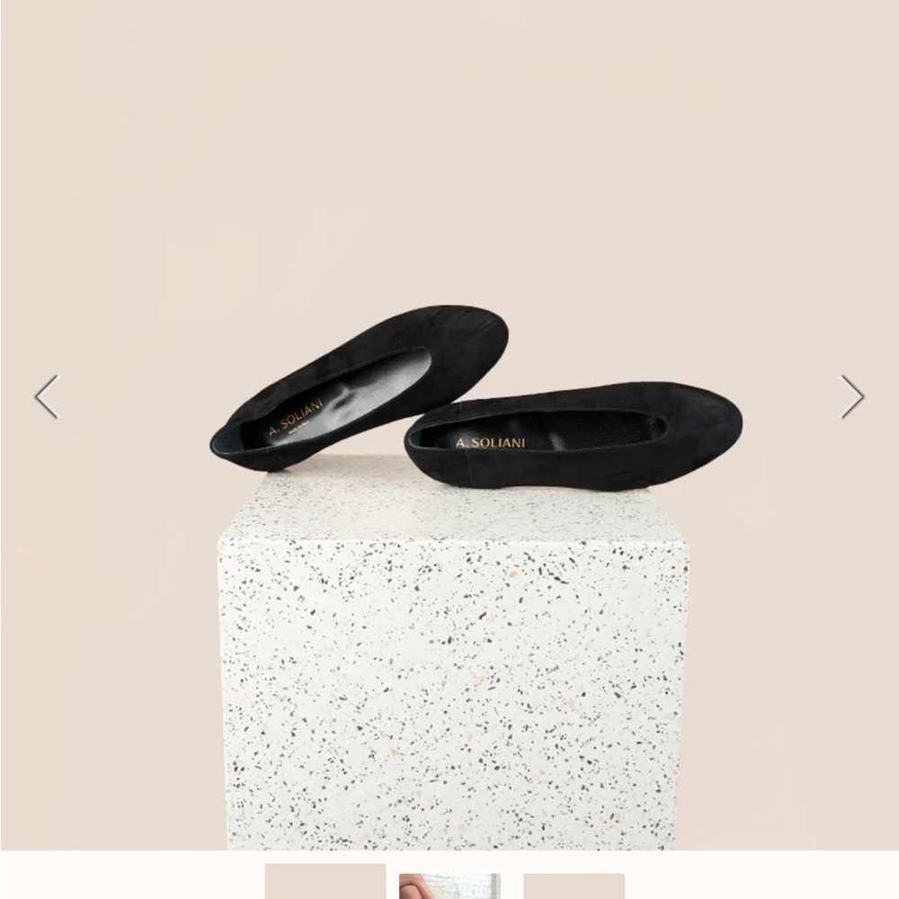 Scala Black Suede Italian Flats